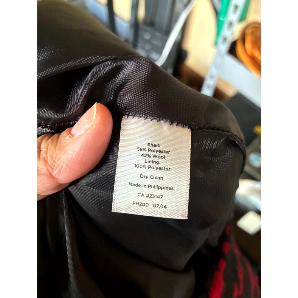 Talbots Straight & Pencil Skirt Women's 10 Black Red Lined Houndstooth Back Zip - Picture 9 of 11